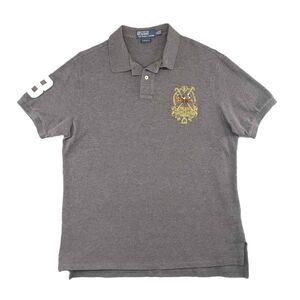 Polo Ralph Lauren International Challenge‎ Cup Shirt Mens XL Grey Embroidered 3